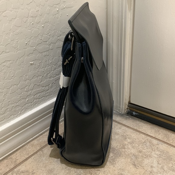 JeHouze Fashion Women Anti-Theft Shoulder Handbag Genuine Leather Backpack, Blue - Picture 3 of 12